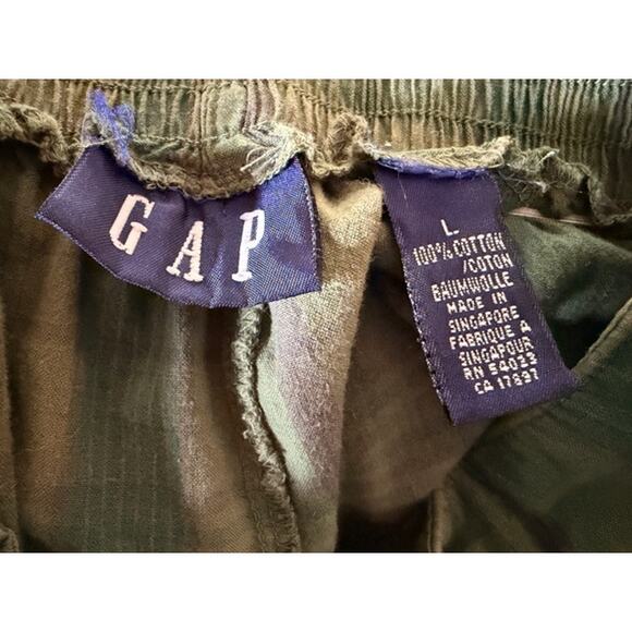 Vintage GAP 90s Green Plaid Cotton Tapered Pants Size L - Picture 5 of 6